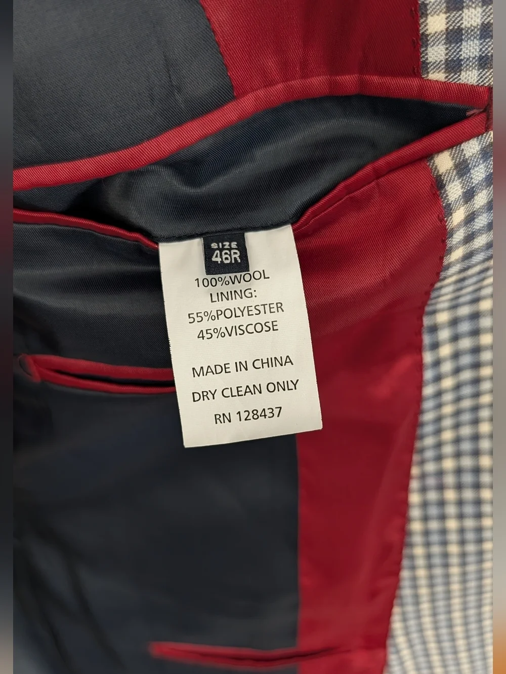 Daniel Hechter  100% Wool Sport Coat Blazer Size 46 R